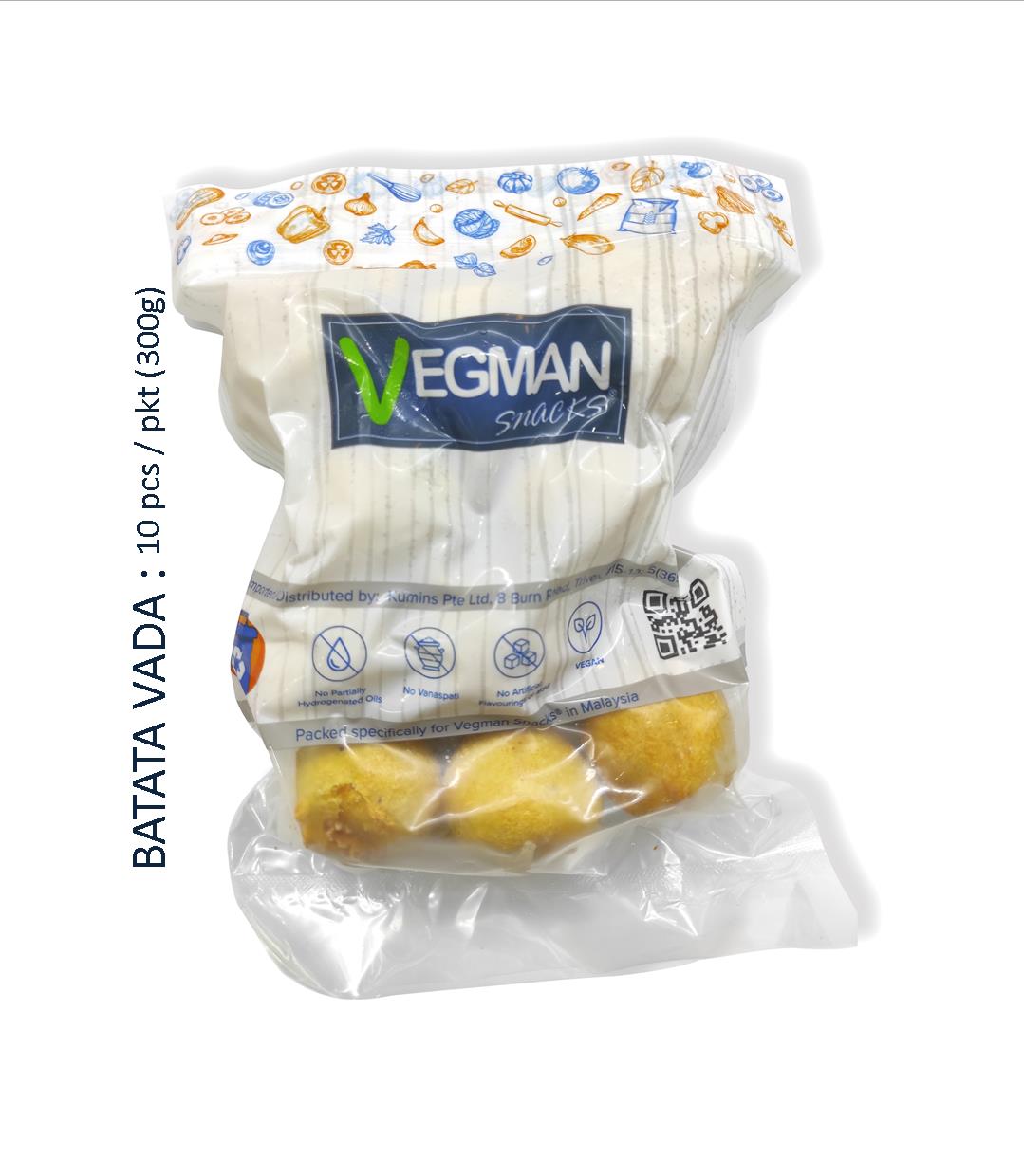 Vegman Snacks Batata Vada 300 Gm